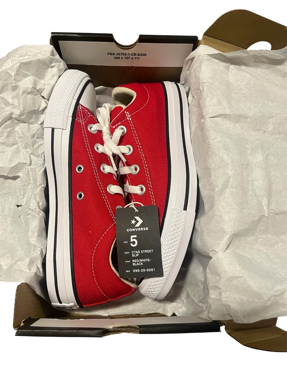 Converse Chuck Taylor All Star Street Slip Sneakers Maroon Red Women 7 Men 5 NWT - Picture 3 of 6